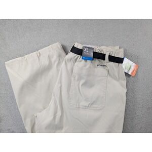 Columbia Womens XL Regular Brea Falls Nylon Pant Beige Belted Travel Outdoor